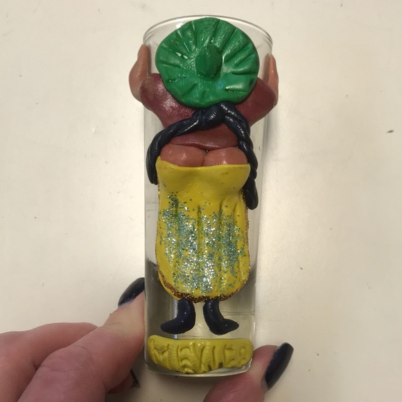 Mexico Souvenir Double Shot Glass Sombrero & Bare Butt - Picture 4 of 4